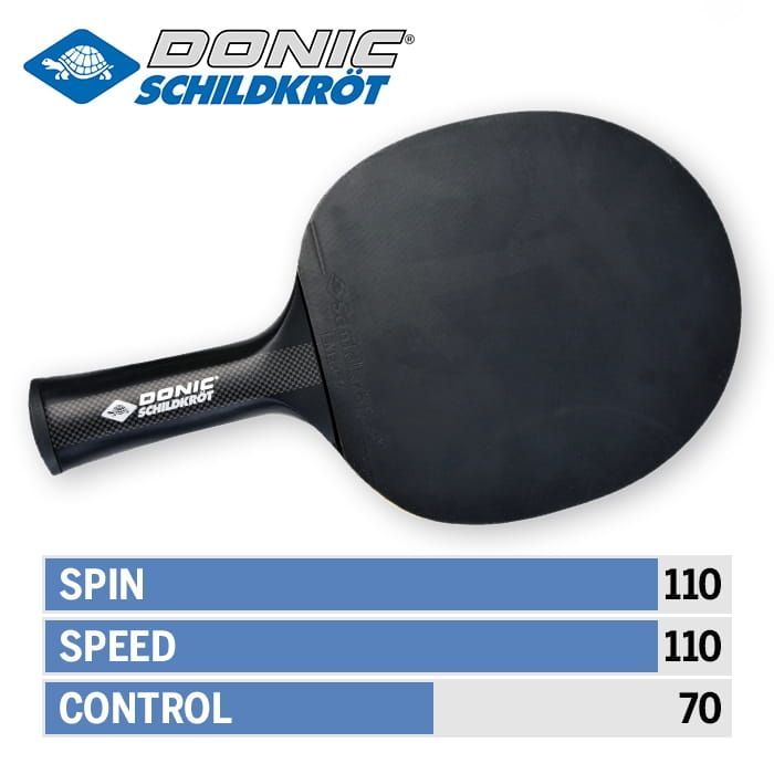 Raquette De Tennis De Table Donic Carbotec 3000 - 50% Carbone, Revêtement QRC Rapide - Pour Jeu Offensif Et Compétition - 13